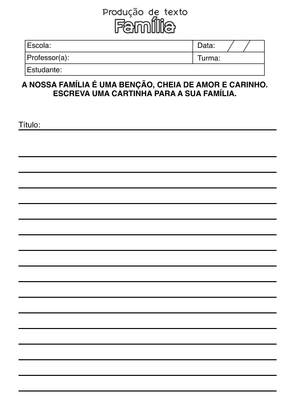 Desenho de Alfabetização para imprimir