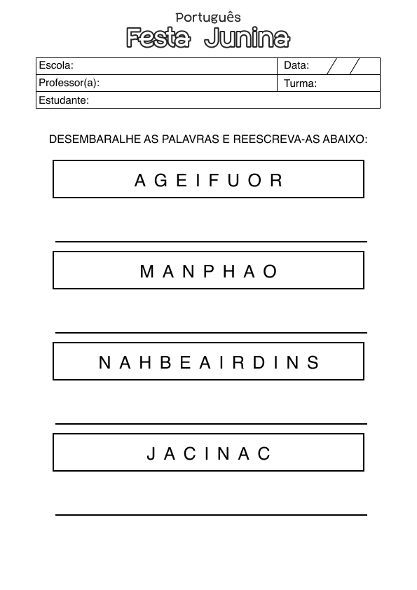 Desenho de Alfabetização para imprimir