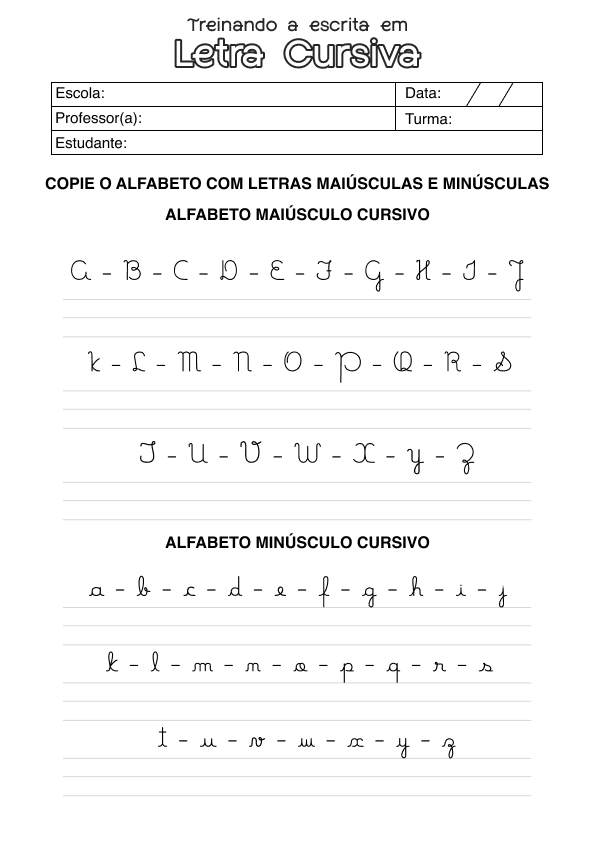 Desenho de Alfabetização para imprimir