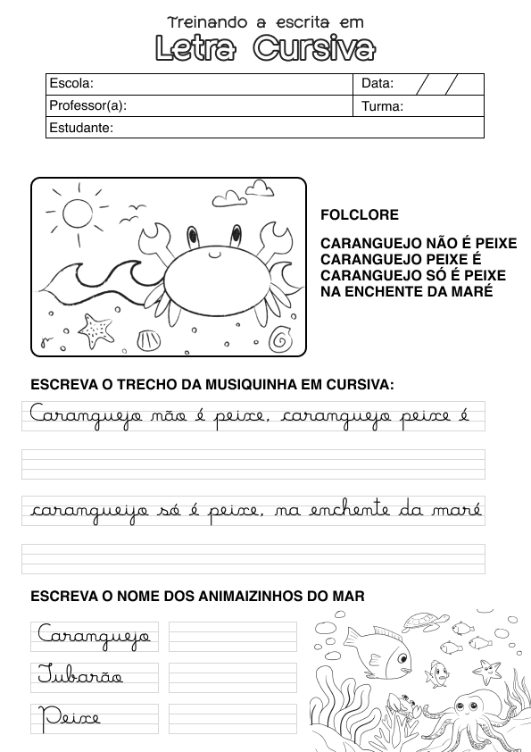 Desenho de Alfabetização para imprimir
