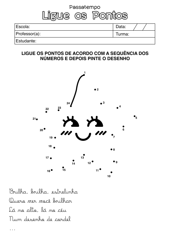 Desenho de Alfabetização para imprimir