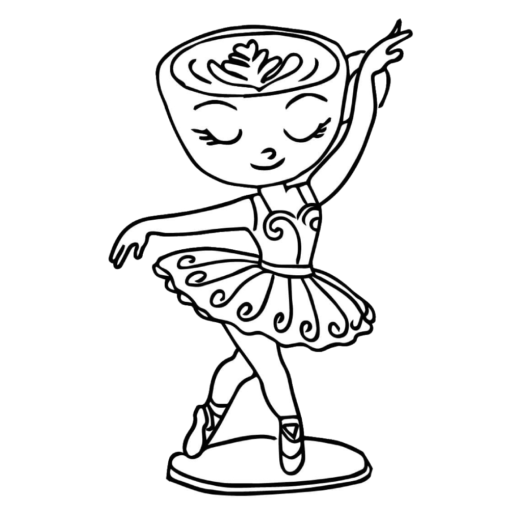 Desenhos de Ballerina Cappuccina para Imprimir e Colorir