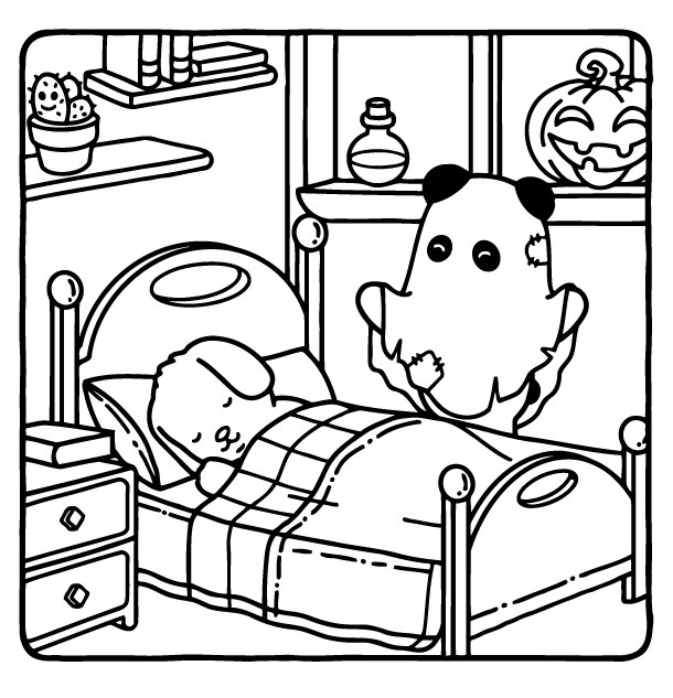 Desenho de Browmies Boo-tiful World para imprimir