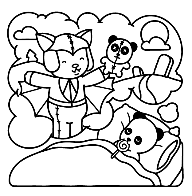 Desenho de Browmies Boo-tiful World para imprimir