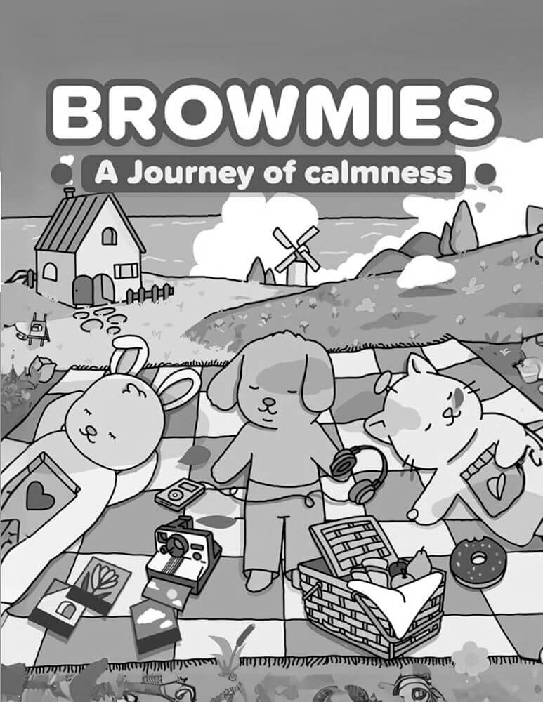 Desenho de Browmies A Journey of Calmness para imprimir