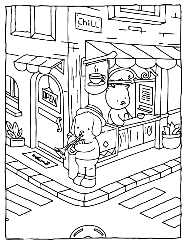 Desenho de Browmies A Journey of Calmness para imprimir