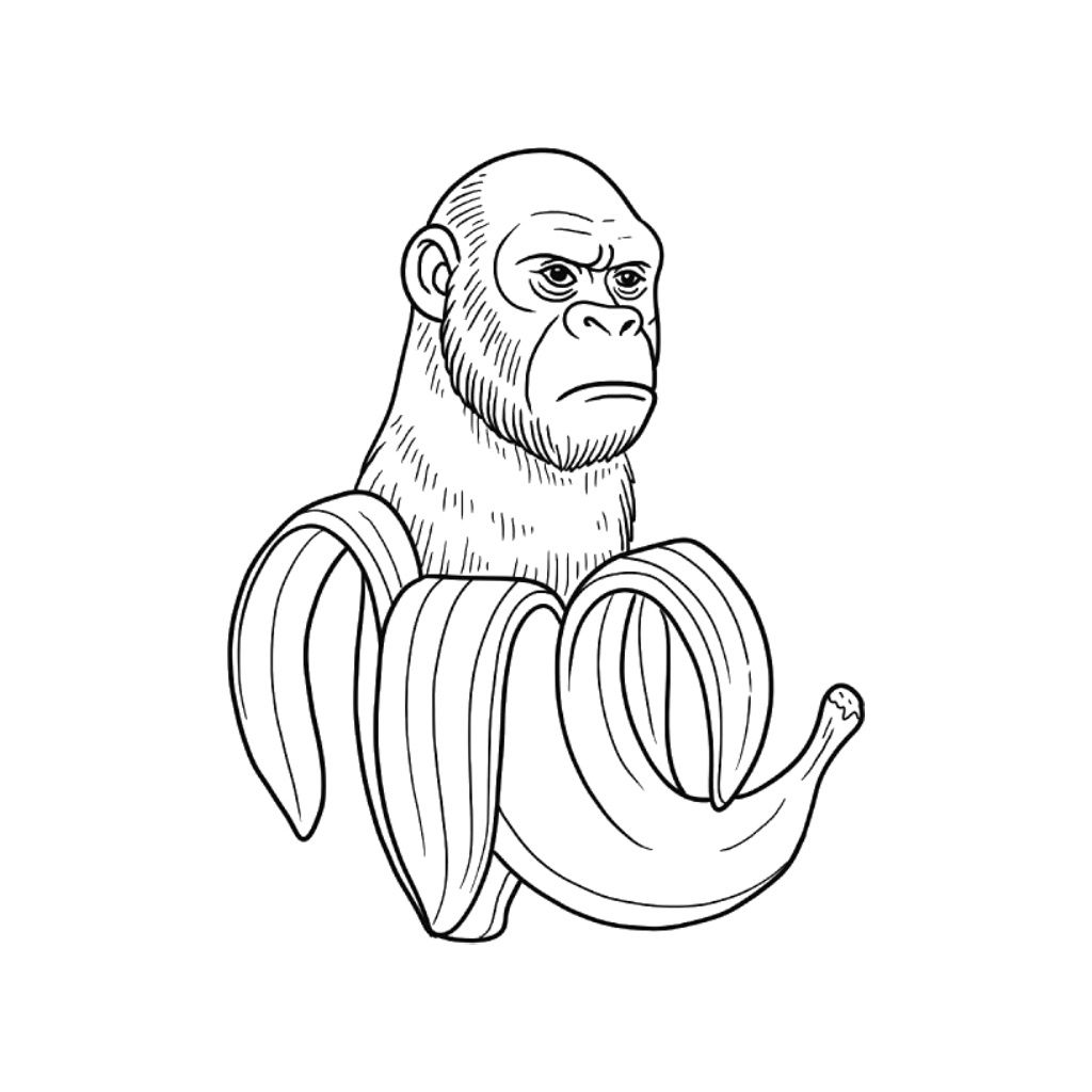 Desenho de Chimpanzini Bananini para imprimir