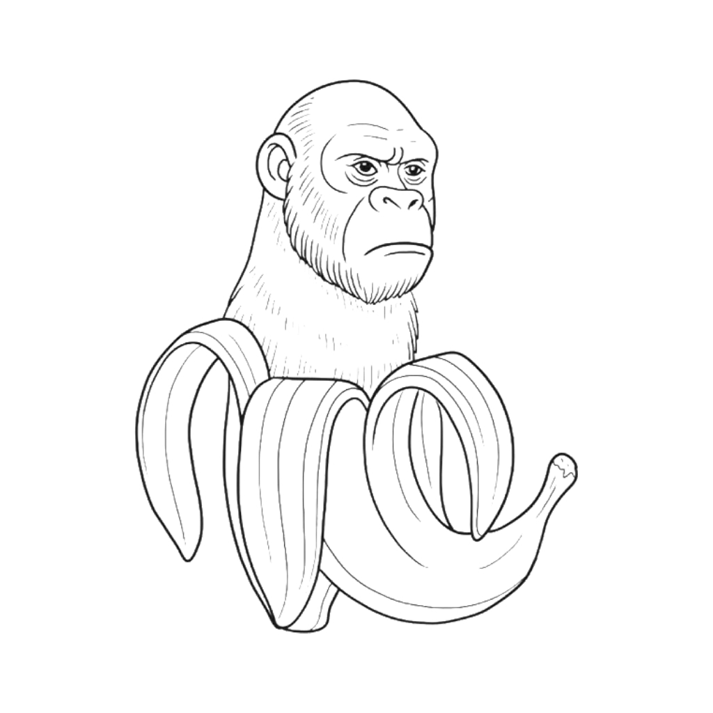 Desenho de Chimpanzini Bananini para imprimir