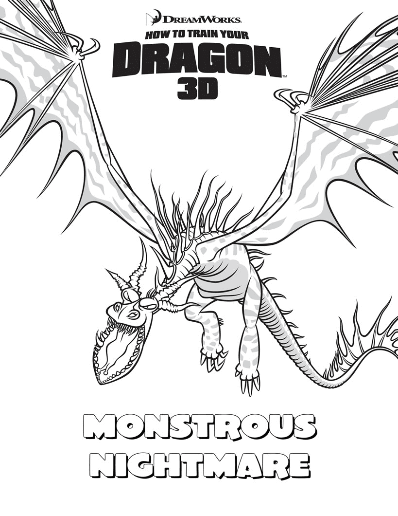 Desenho de Como Treinar o Seu Dragão para imprimir
