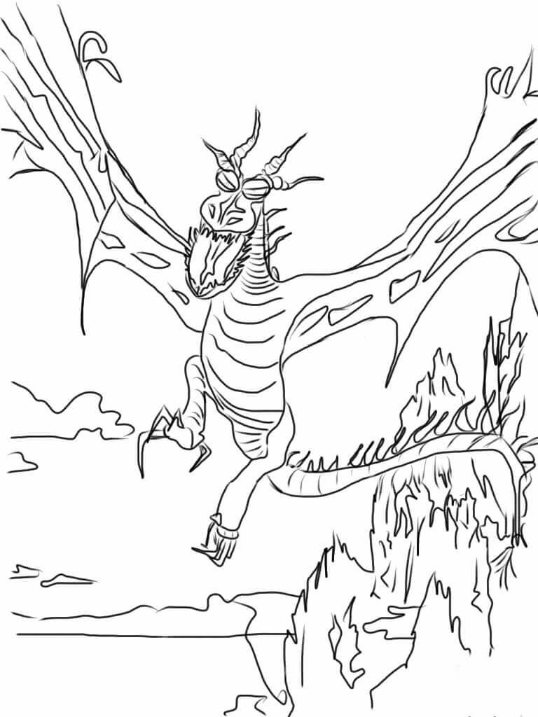 Desenho de Como Treinar o Seu Dragão para imprimir