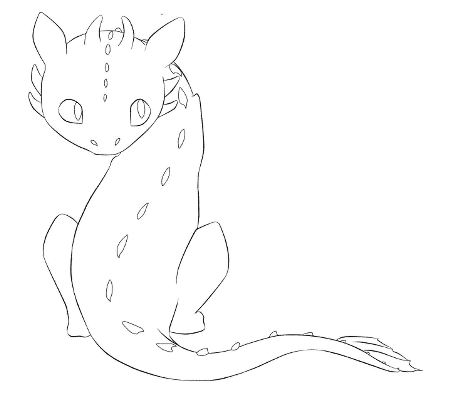 Desenho de Banguela (Como Treinar o Seu Dragão) para imprimir
