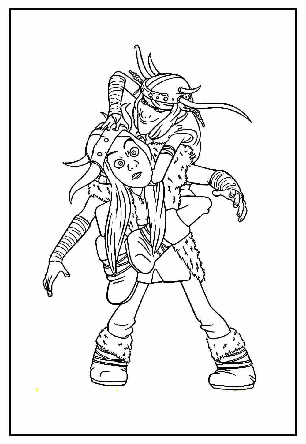 Desenho de Como Treinar o Seu Dragão para imprimir