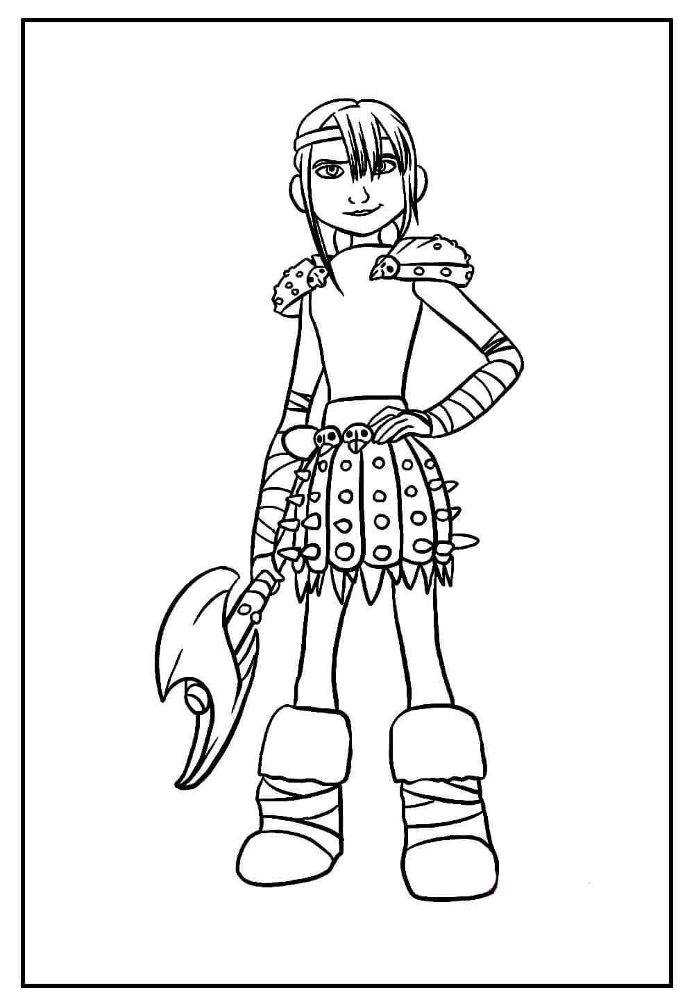 Desenho de Como Treinar o Seu Dragão para imprimir