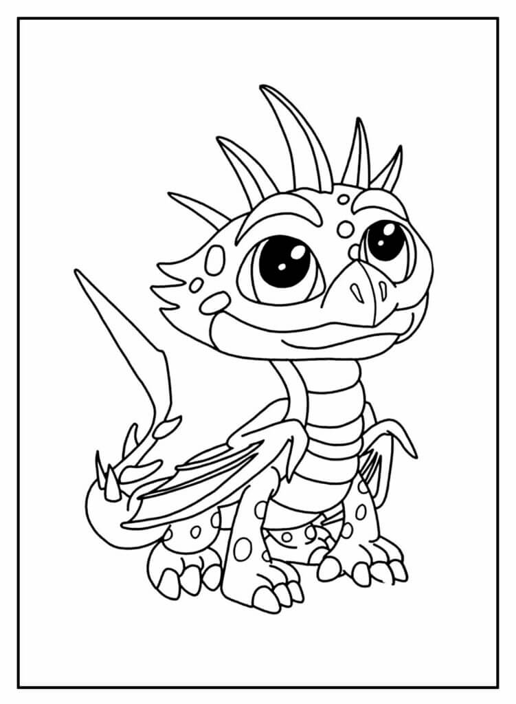 Desenho de Banguela (Como Treinar o Seu Dragão) para imprimir