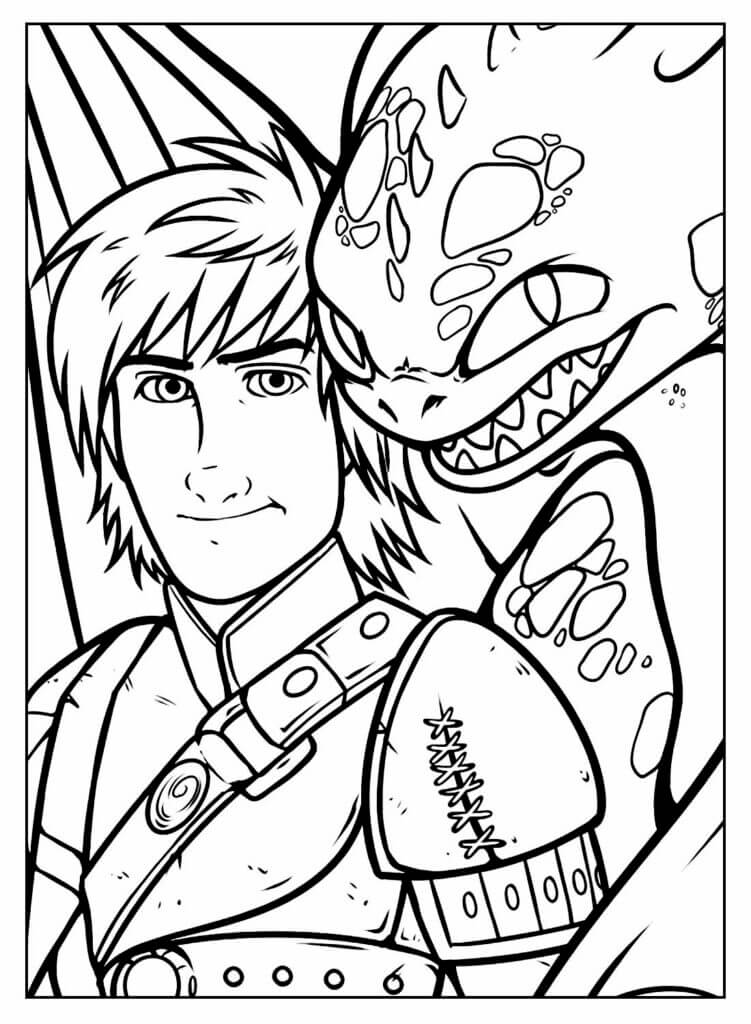 Desenho de Banguela (Como Treinar o Seu Dragão) para imprimir