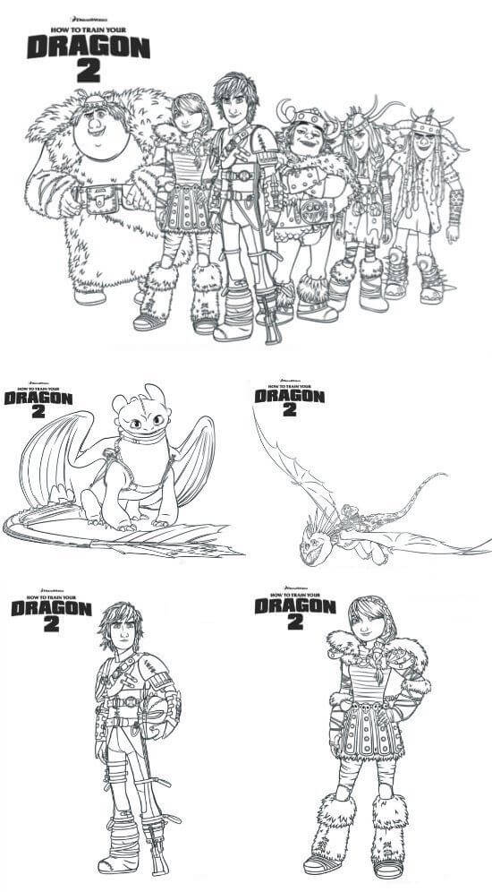 Desenho de Como Treinar o Seu Dragão para imprimir
