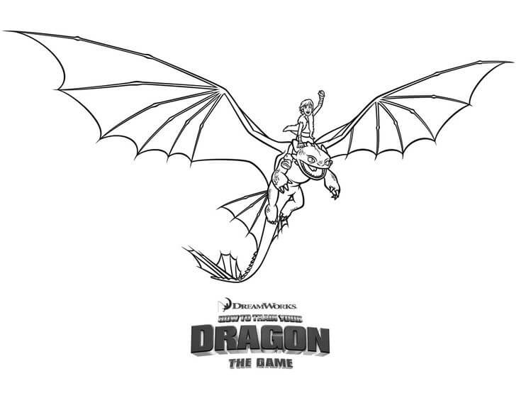 Desenho de Banguela (Como Treinar o Seu Dragão) para imprimir