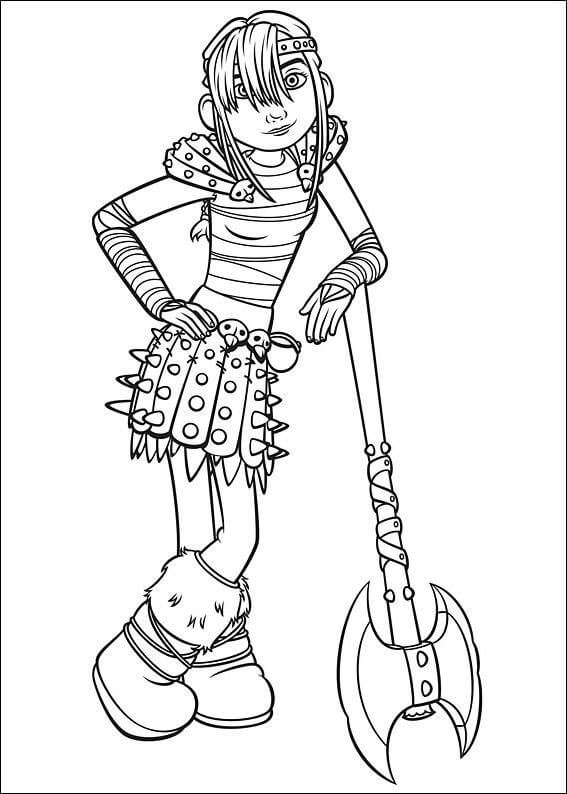 Desenho de Como Treinar o Seu Dragão para imprimir