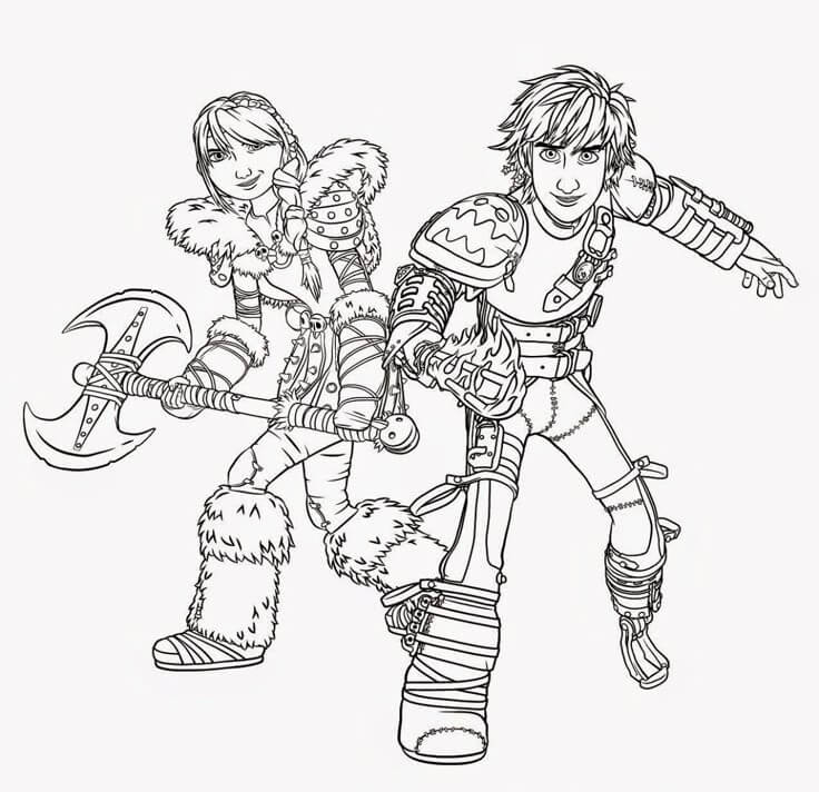 Desenho de Como Treinar o Seu Dragão para imprimir