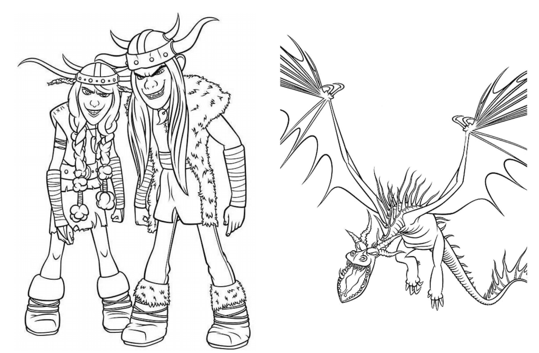 Desenho de Como Treinar o Seu Dragão para imprimir