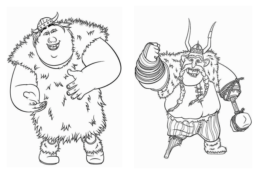 Desenho de Como Treinar o Seu Dragão para imprimir