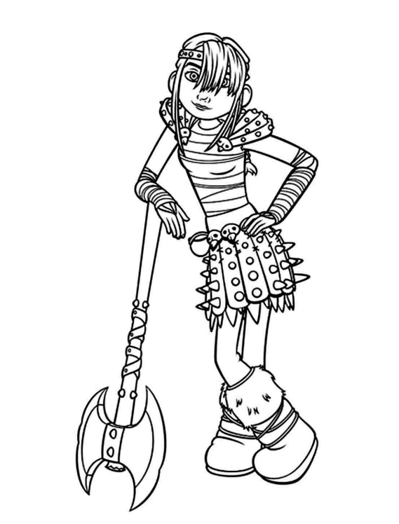 Desenho de Como Treinar o Seu Dragão para imprimir