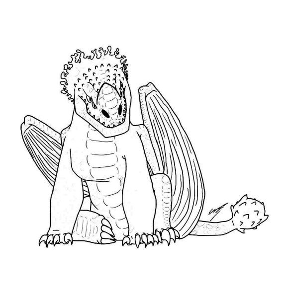 Desenho de Como Treinar o Seu Dragão para imprimir