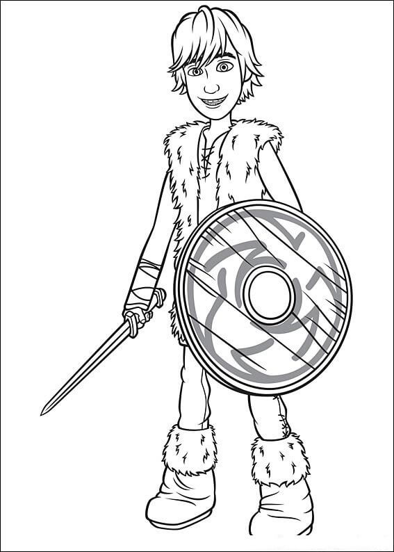 Desenho de Como Treinar o Seu Dragão para imprimir