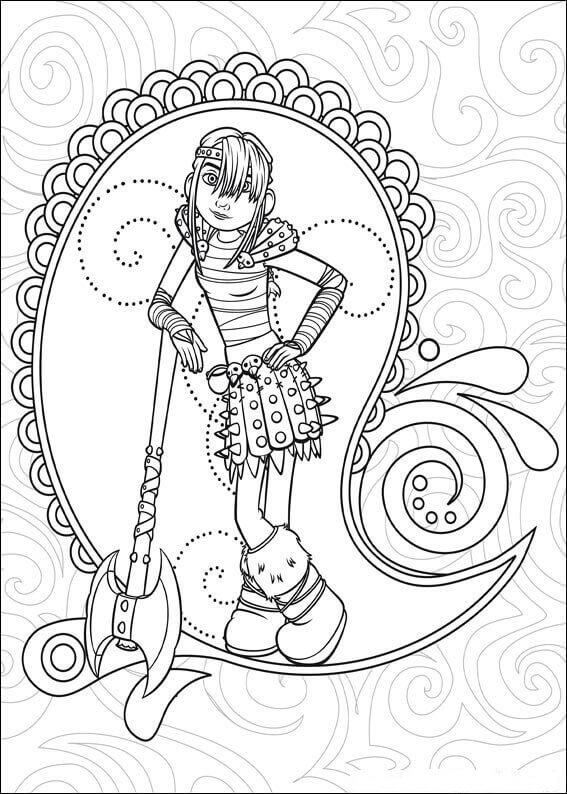 Desenho de Como Treinar o Seu Dragão para imprimir