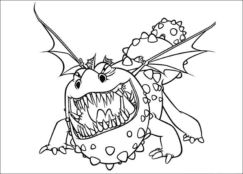 Desenho de Como Treinar o Seu Dragão para imprimir