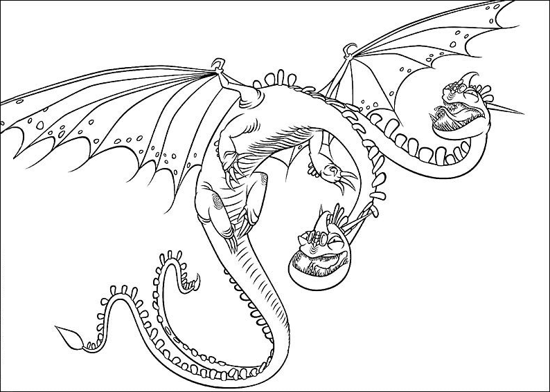 Desenho de Como Treinar o Seu Dragão para imprimir