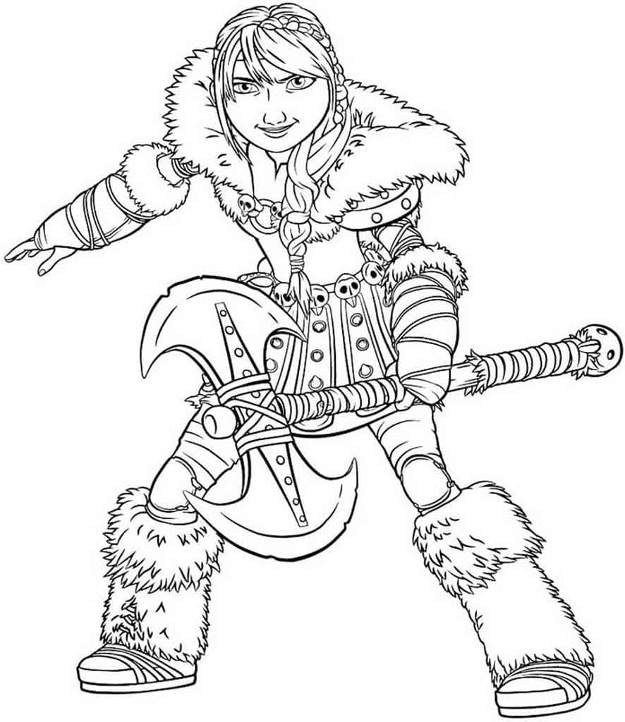 Desenho de Como Treinar o Seu Dragão para imprimir