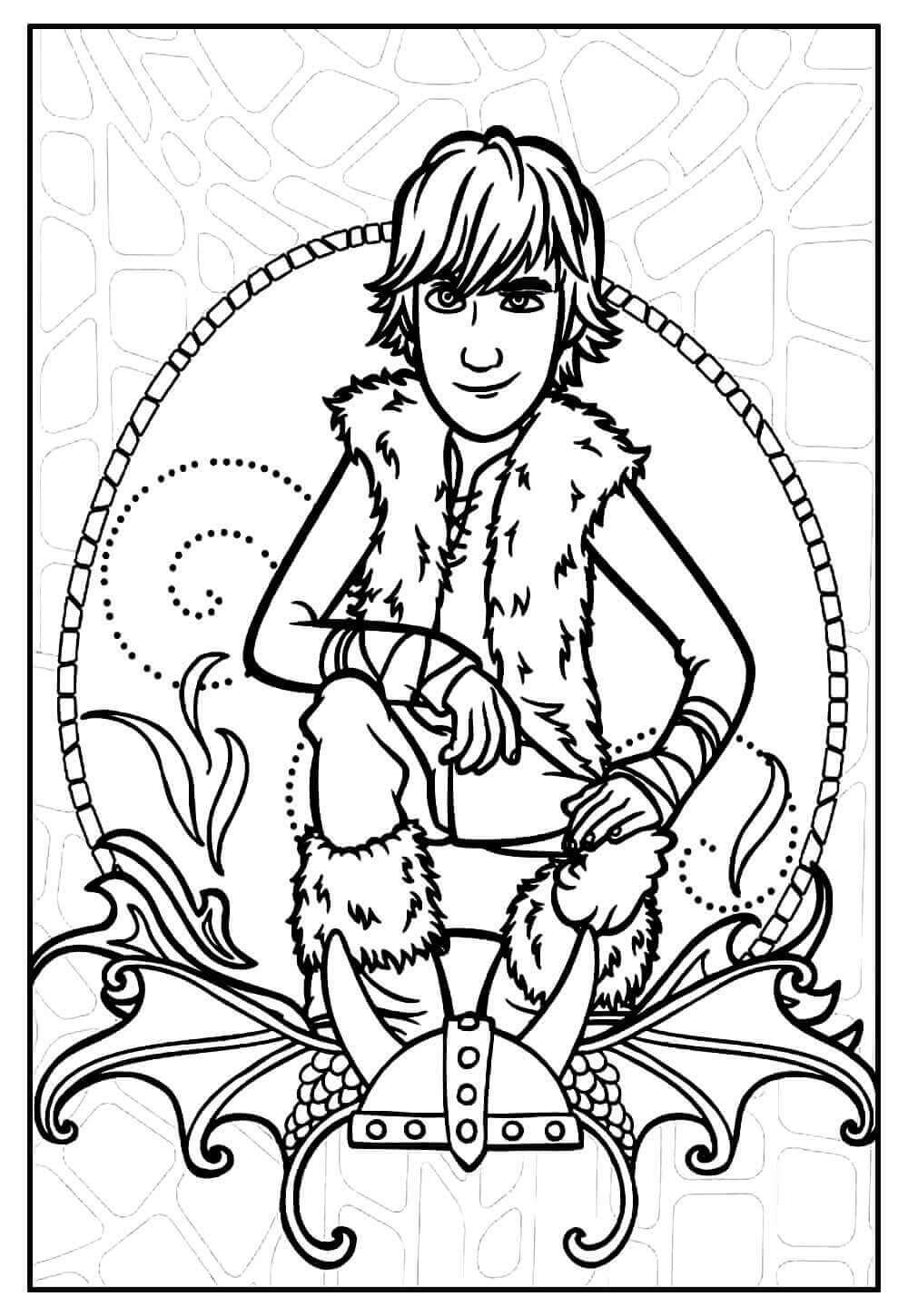 Desenho de Como Treinar o Seu Dragão para imprimir