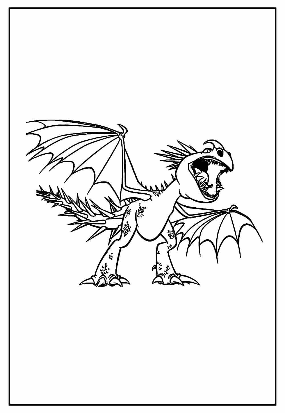 Desenho de Como Treinar o Seu Dragão para imprimir
