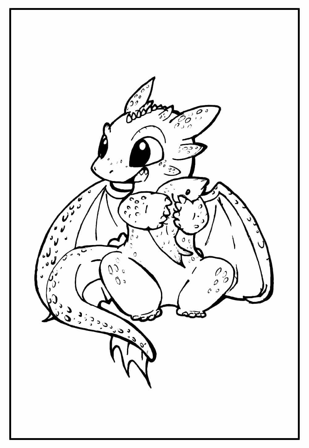 Desenho de Como Treinar o Seu Dragão para imprimir