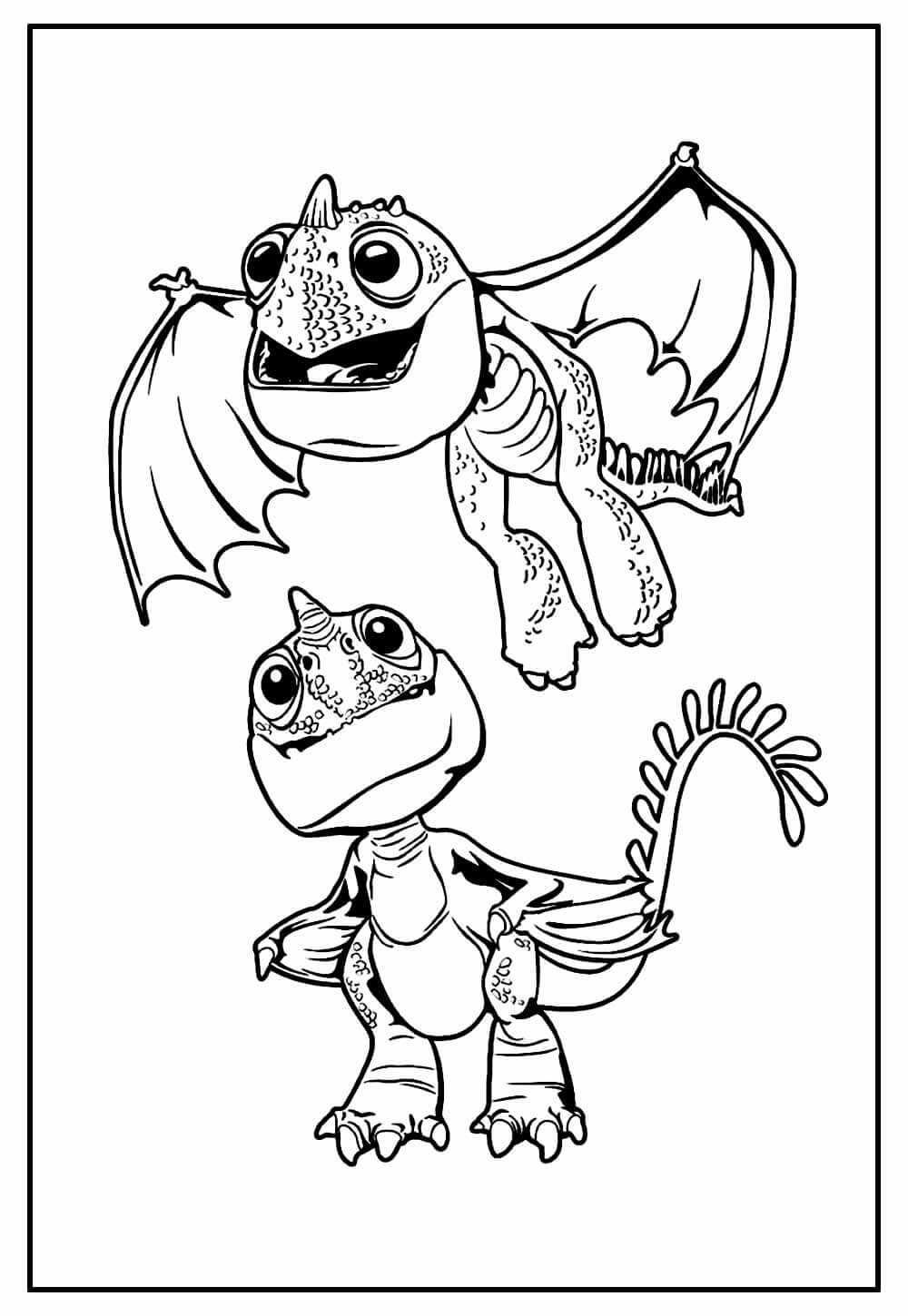 Desenho de Como Treinar o Seu Dragão para imprimir
