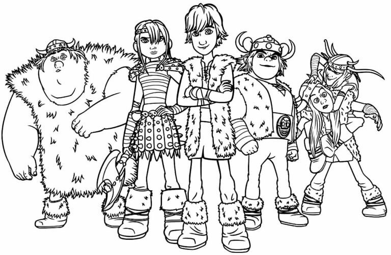 Desenho de Como Treinar o Seu Dragão para imprimir