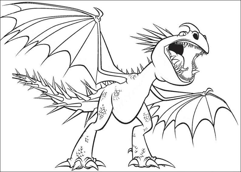 Desenho de Como Treinar o Seu Dragão para imprimir
