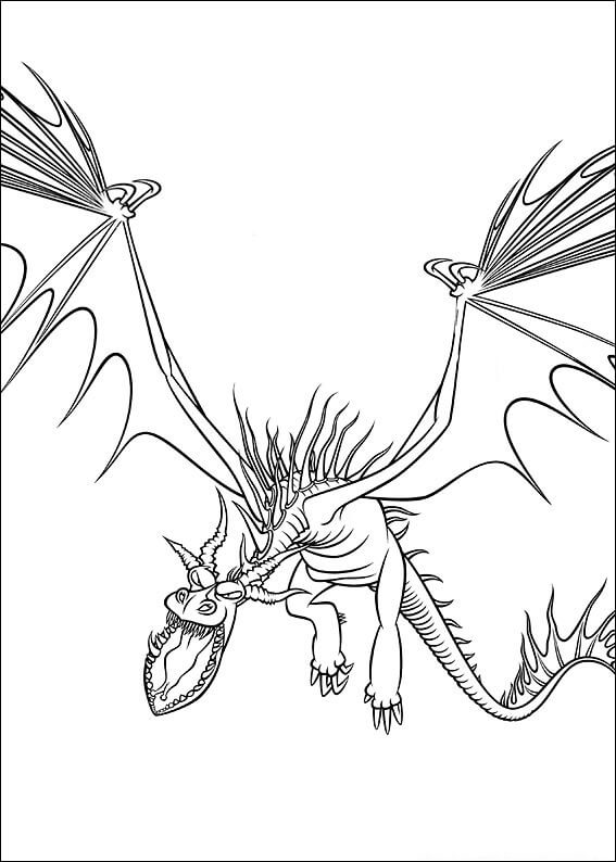 Desenho de Como Treinar o Seu Dragão para imprimir
