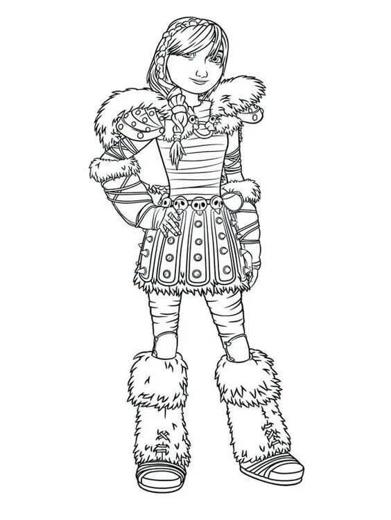 Desenho de Como Treinar o Seu Dragão para imprimir