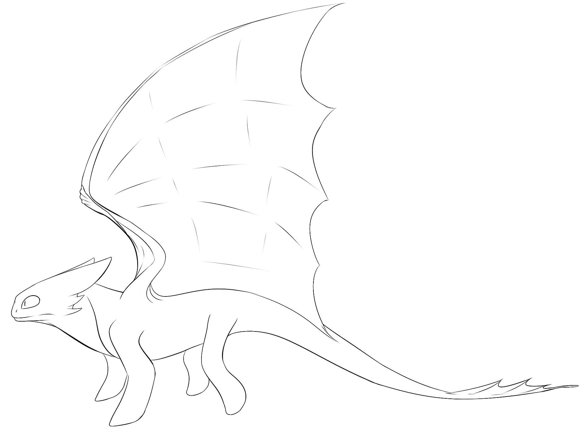 Desenho de Banguela (Como Treinar o Seu Dragão) para imprimir