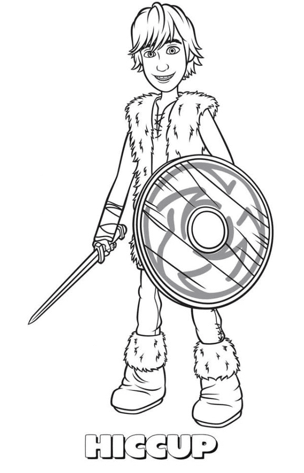 Desenho de Como Treinar o Seu Dragão para imprimir