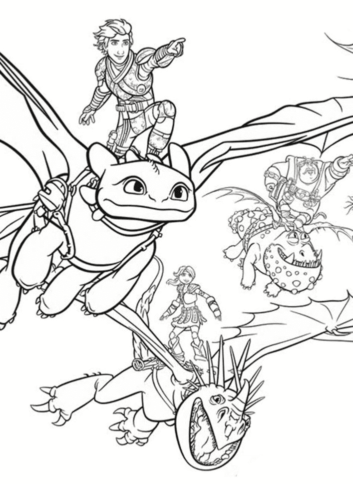 Desenho de Banguela (Como Treinar o Seu Dragão) para imprimir