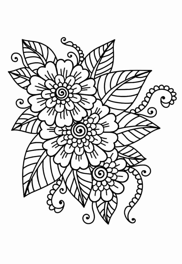 Desenho de Flores para imprimir
