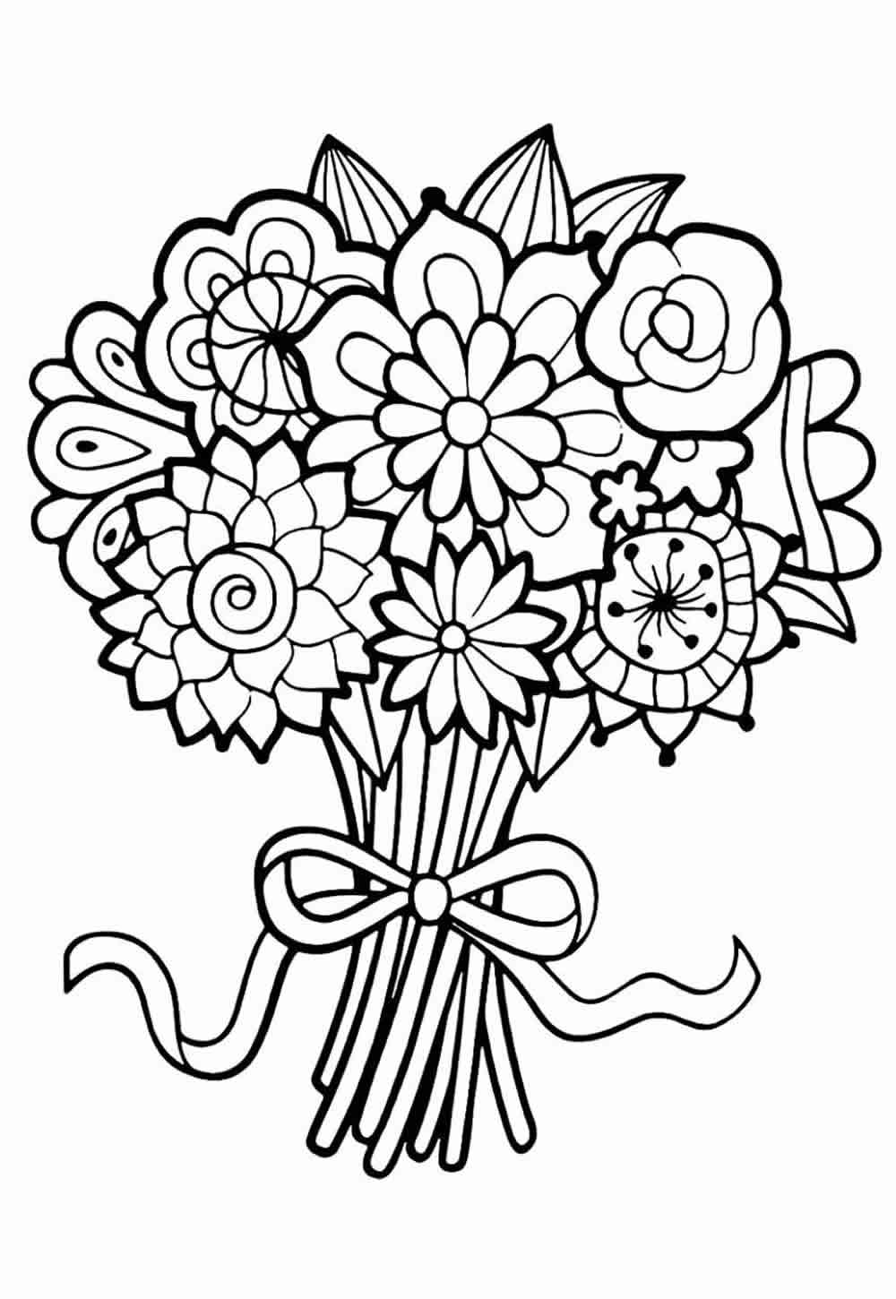 Desenho de Flores para imprimir