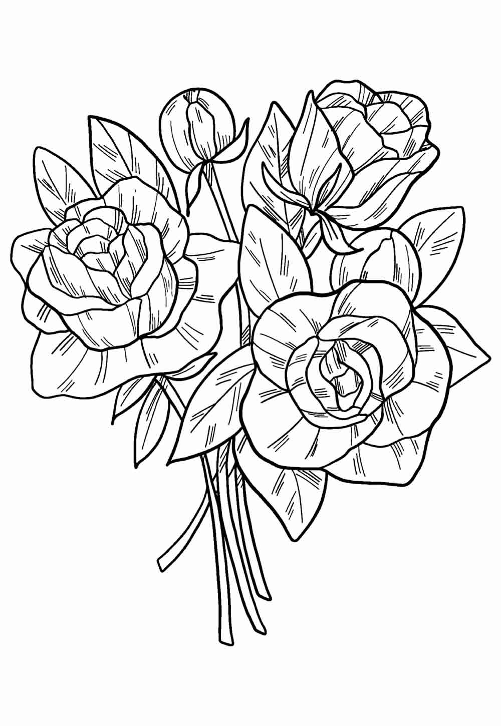 Desenho de Flores para imprimir