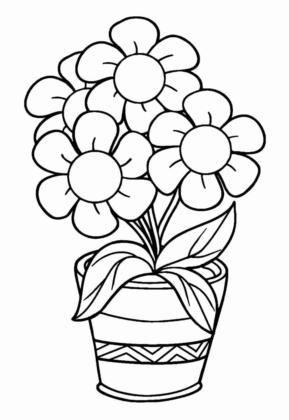 Desenho de Flores para imprimir