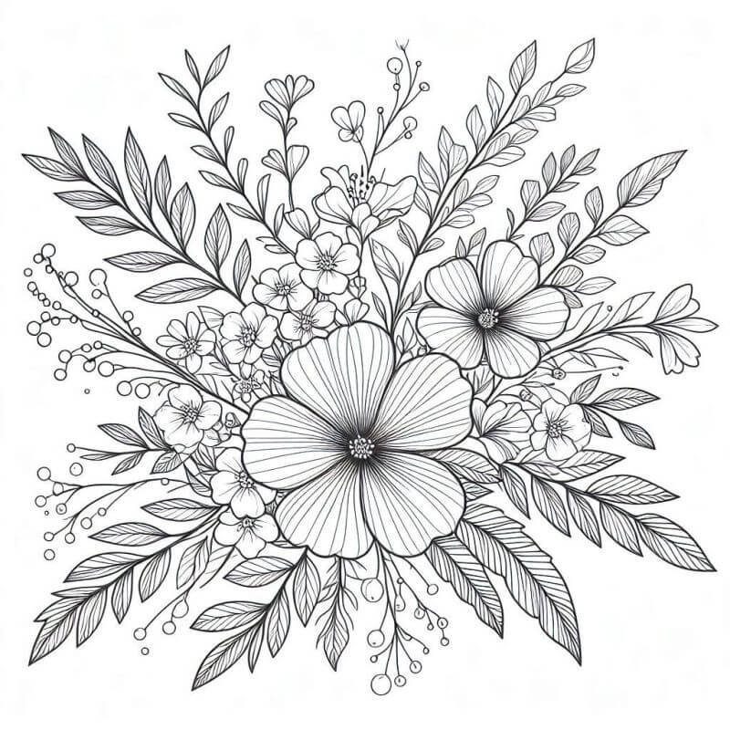 Desenho de Flores para imprimir