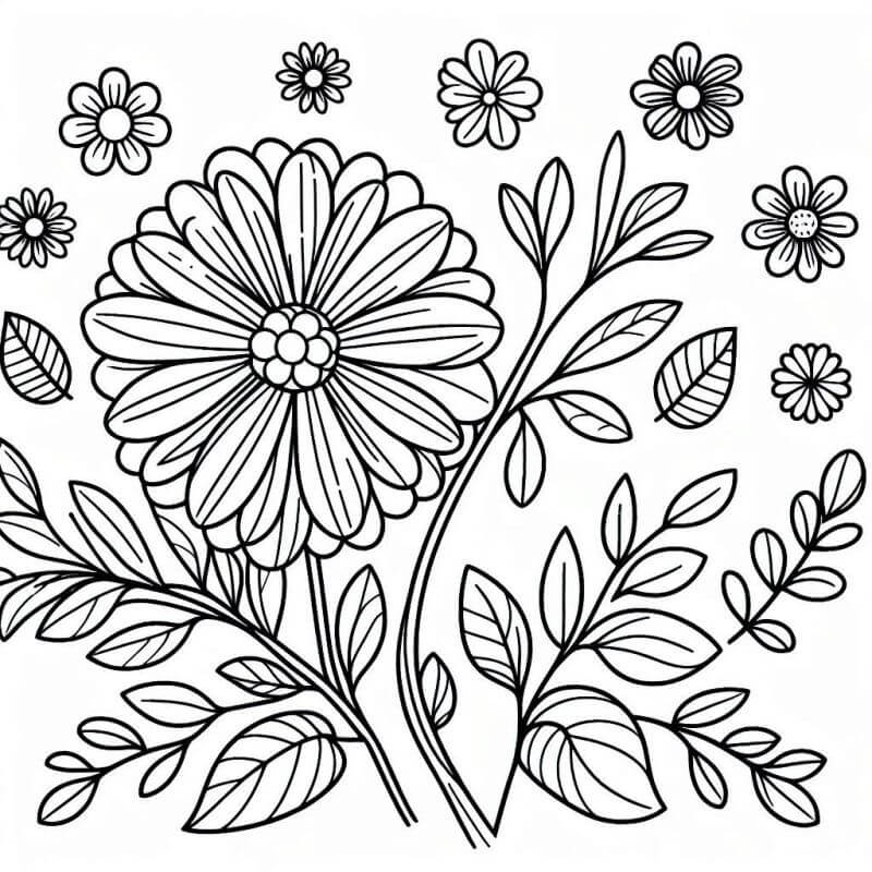 Desenho de Flores para imprimir