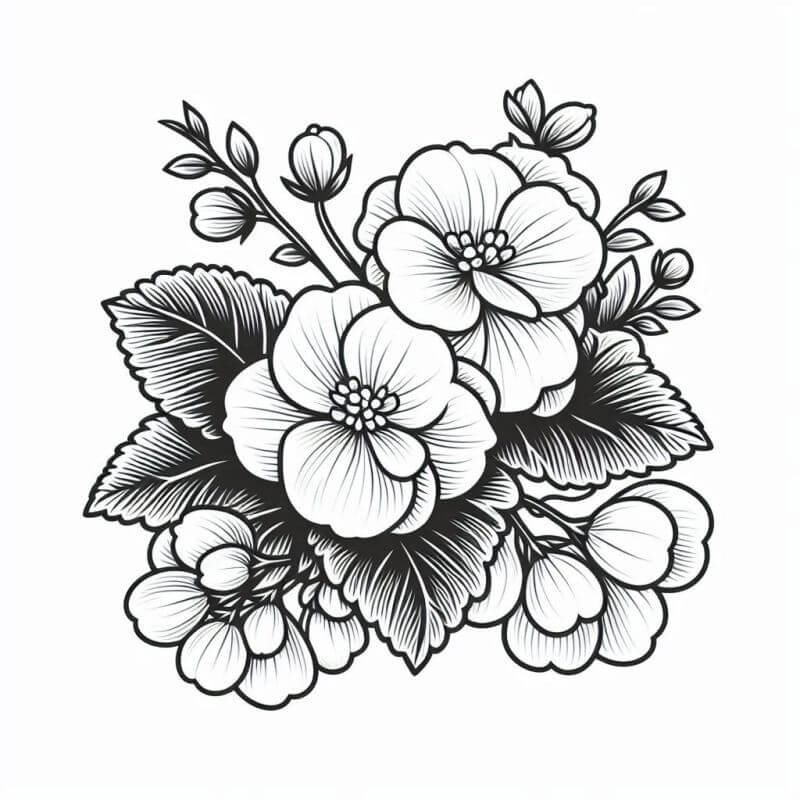 Desenho de Flores para imprimir